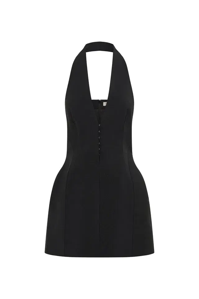 Camilla & Marc Petra Mini Dress Black Size 4 for rent on The Volte - main image