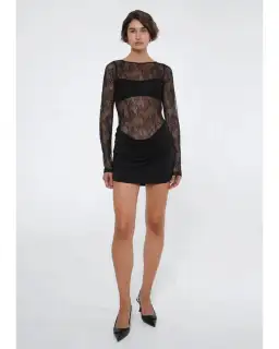 Benni Yana Lace Dress Black Size AU 6