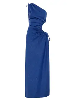 Sonya Moda Nour Shimmer Dress Blue Size AU 16 for rent on The Volte - image 3