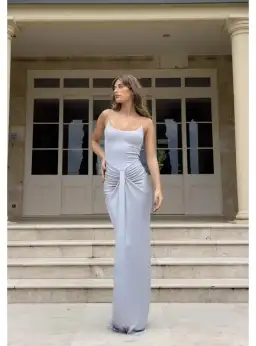 Natalie Rolt Allora Gown Silver Size 2 / AU 10 for rent on The Volte - image 1