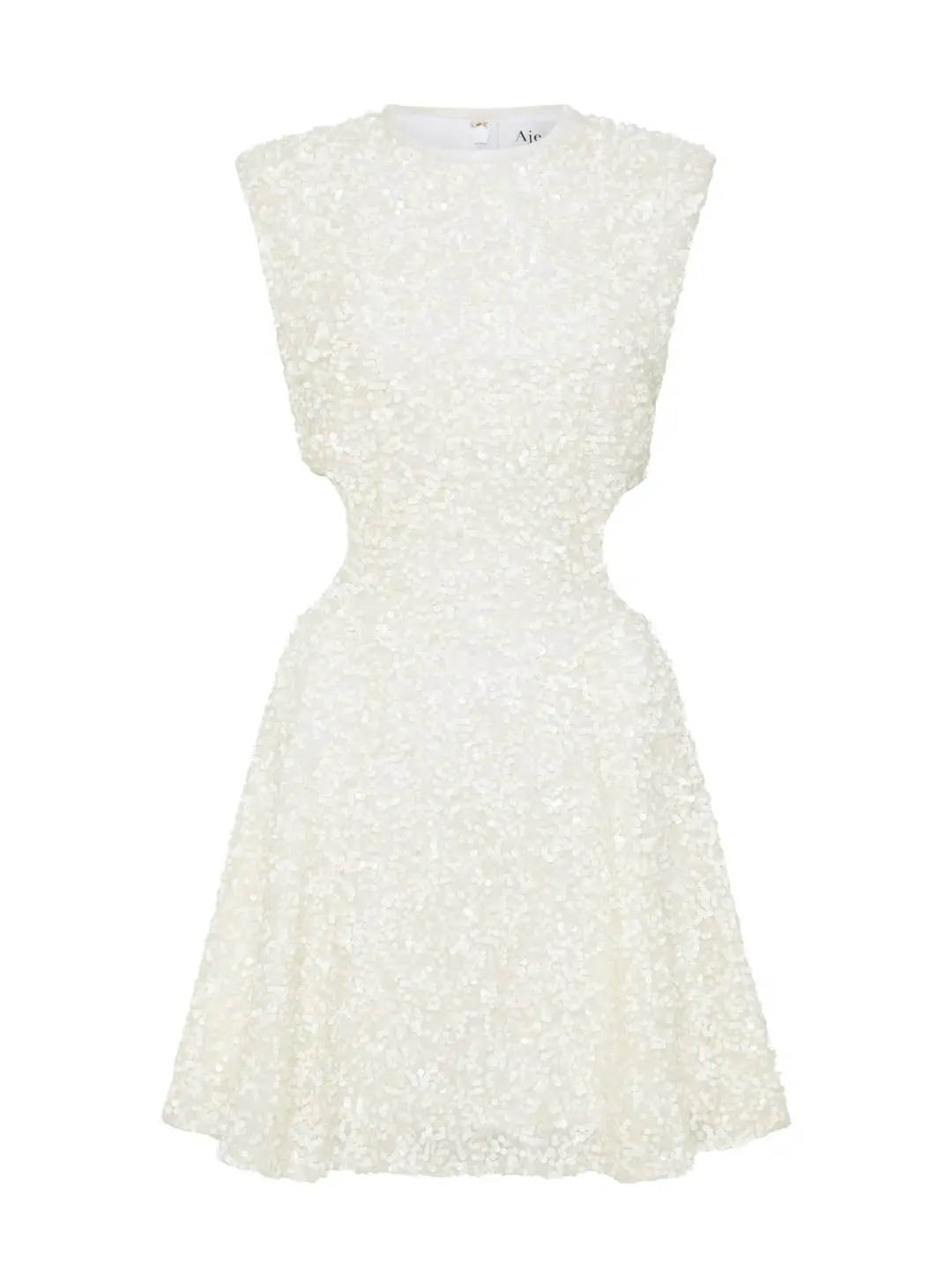 Aje Mirage Beaded Mini Dress Ivory Size AU 10 for rent on The Volte - main image