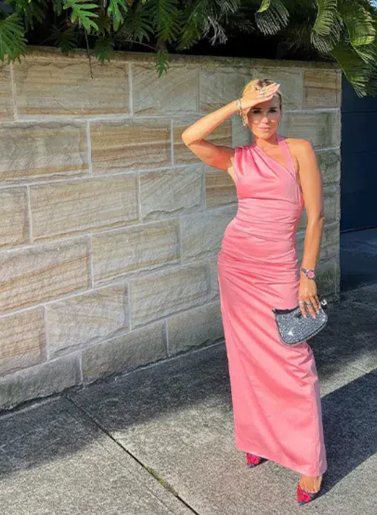 Sir the Label Giacomo Gathered Gown Pink Size 6 for rent on The Volte - main image