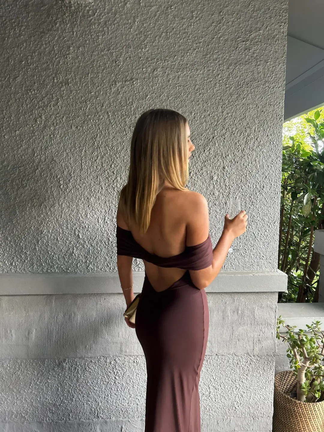 Effie Kats Viela Gown in Cocoa Size XS / AU 6 for rent on The Volte - main image