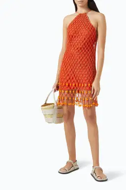 Significant Other Nira Mini Dress in Tangelo Size 10