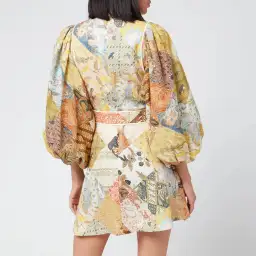 Zimmermann Brightside Belted Linen Mini Dress Batik Patch Size 2 / AU 12 for rent on The Volte - image 2