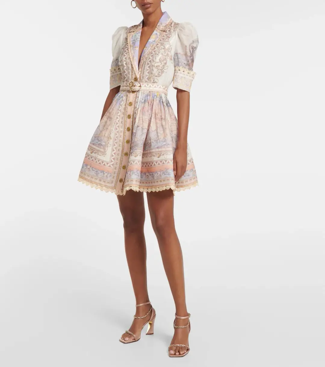 Zimmermann The High Tide Mini Dress in Odyssey Print Size 1 / AU 10 for rent on The Volte - main image