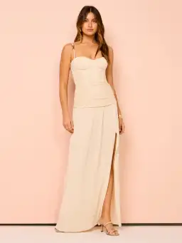 Manning Cartell Double Time Pleat Dress Nougat Size AU 12