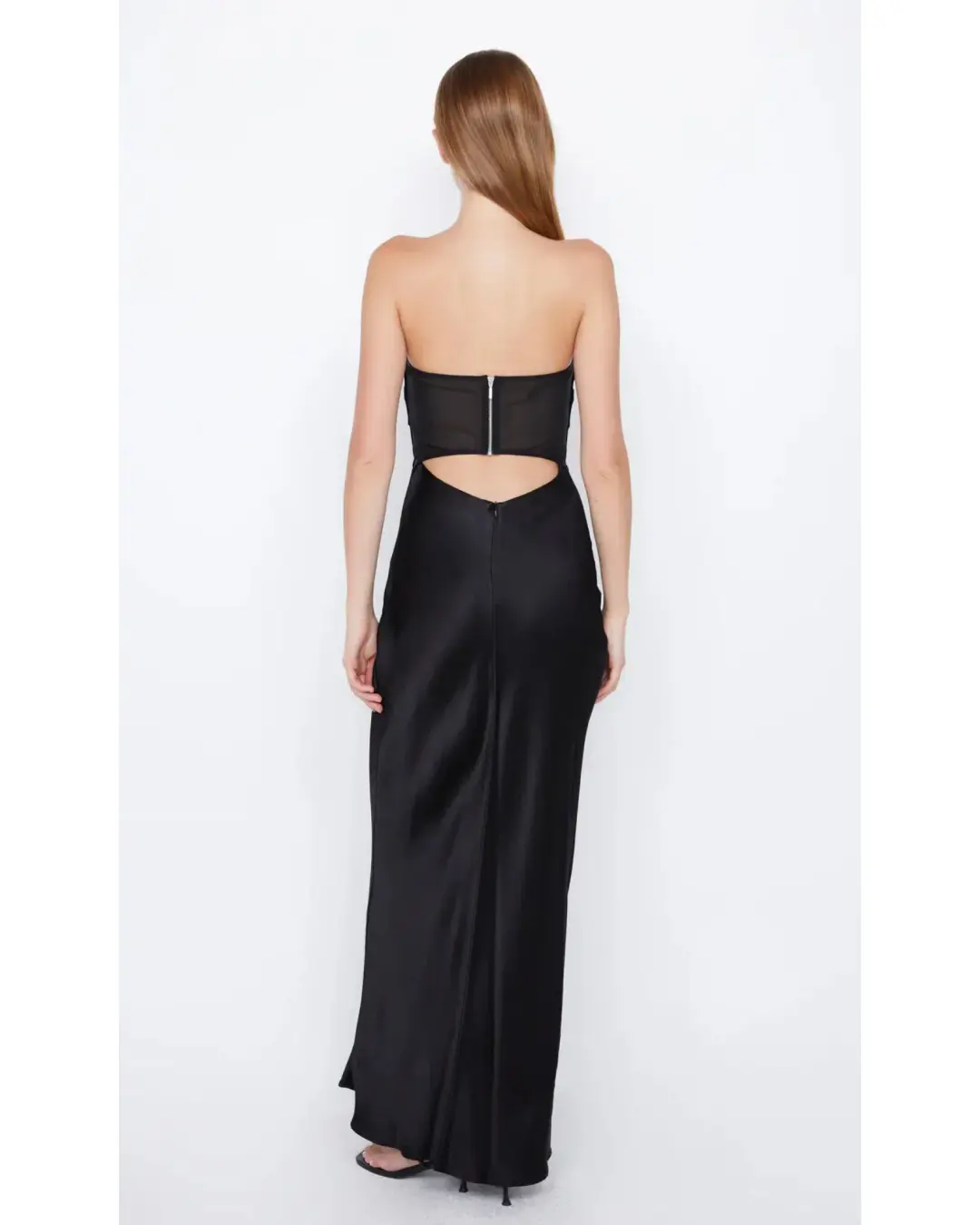 Bec & Bridge Halle Strapless Dress Black Size AU 12 for rent on The Volte - main image