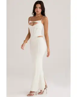 House Of CB Paloma Corset Maxi Dress Ivory Size AU 14 for rent on The Volte - image 2