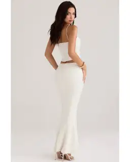 House Of CB Paloma Corset Maxi Dress Ivory Size AU 14 for rent on The Volte - image 3