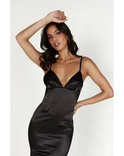 Meshki Brie Corset Midi Dress Black Size S / AU 8 for rent on The Volte - image 3