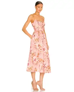 Zimmermann Rosa Laced Picnic Dress Pink Floral Size 2 / AU 12 for rent on The Volte - image 2