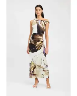 Kookai Ava Maxi Dress Cream/Floral Size AU 8 for rent on The Volte - image 1