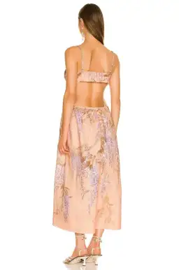 Zimmermann The Rosa Bralette Midi Dress in Lilac Wisteria Floral Size 2 / AU 12 for rent on The Volte - image 3