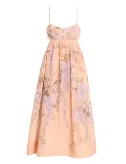 Zimmermann The Rosa Bralette Midi Dress in Lilac Wisteria Floral Size 2 / AU 12 for rent on The Volte - image 8
