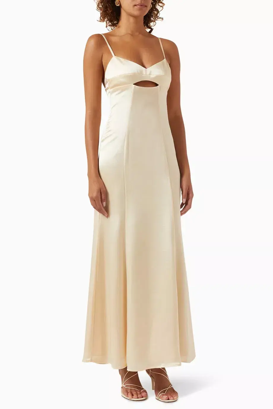 Anna Quan Catalina Cut Out Dress Buff Beige 14 for rent on The Volte - main image