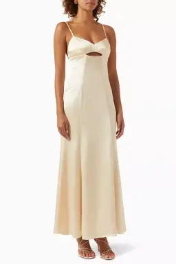 Anna Quan Catalina Cut Out Dress Buff Beige 14 for rent on The Volte - image 2