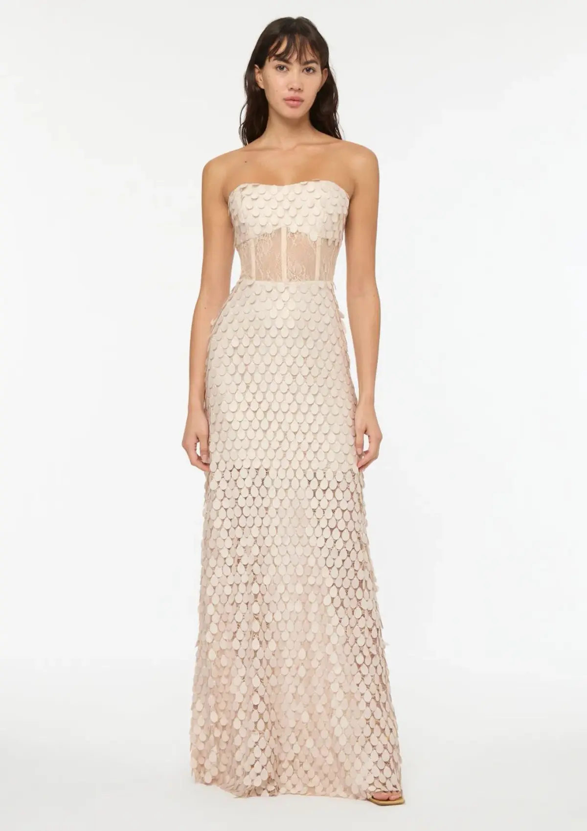Manning Cartell Supreme Extreme Strapless Gown Chalk Size 8 - Image 1
