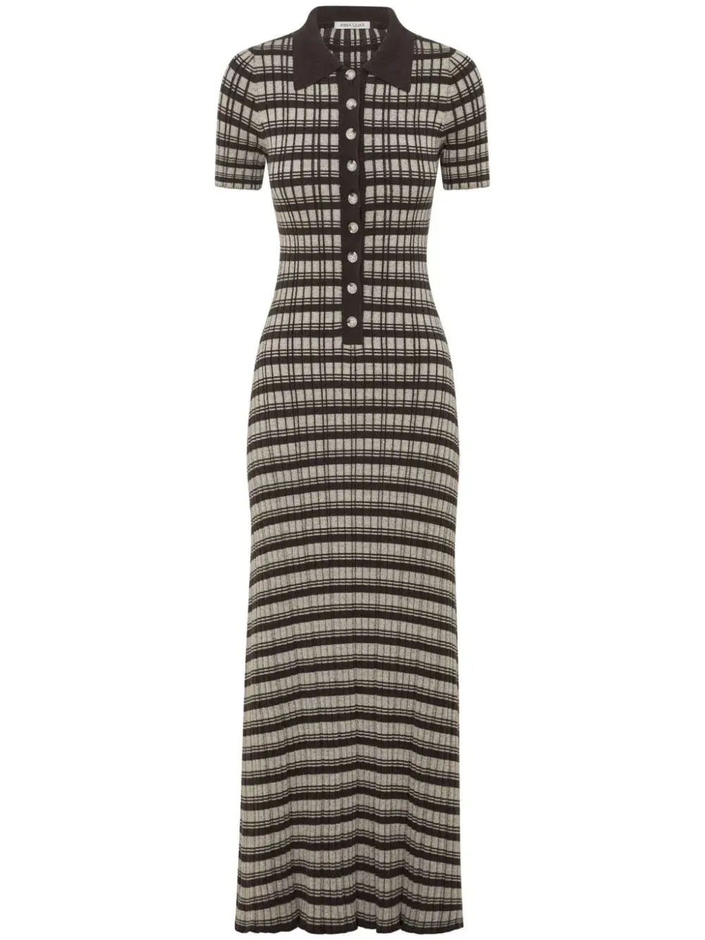 Anna Quan Penelope Midi Dress Tiramisu Brown Size AU 6 for rent on The Volte - main image