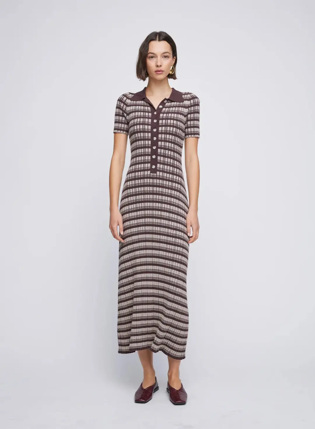 Anna Quan Penelope Midi Dress Tiramisu Brown Size AU 6 for rent on The Volte - main image