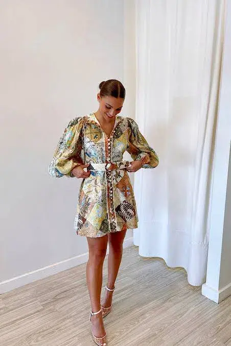 Zimmermann Brightside A-Line Mini Dress Batik Patch Size 0 / AU 8 for rent on The Volte - main image