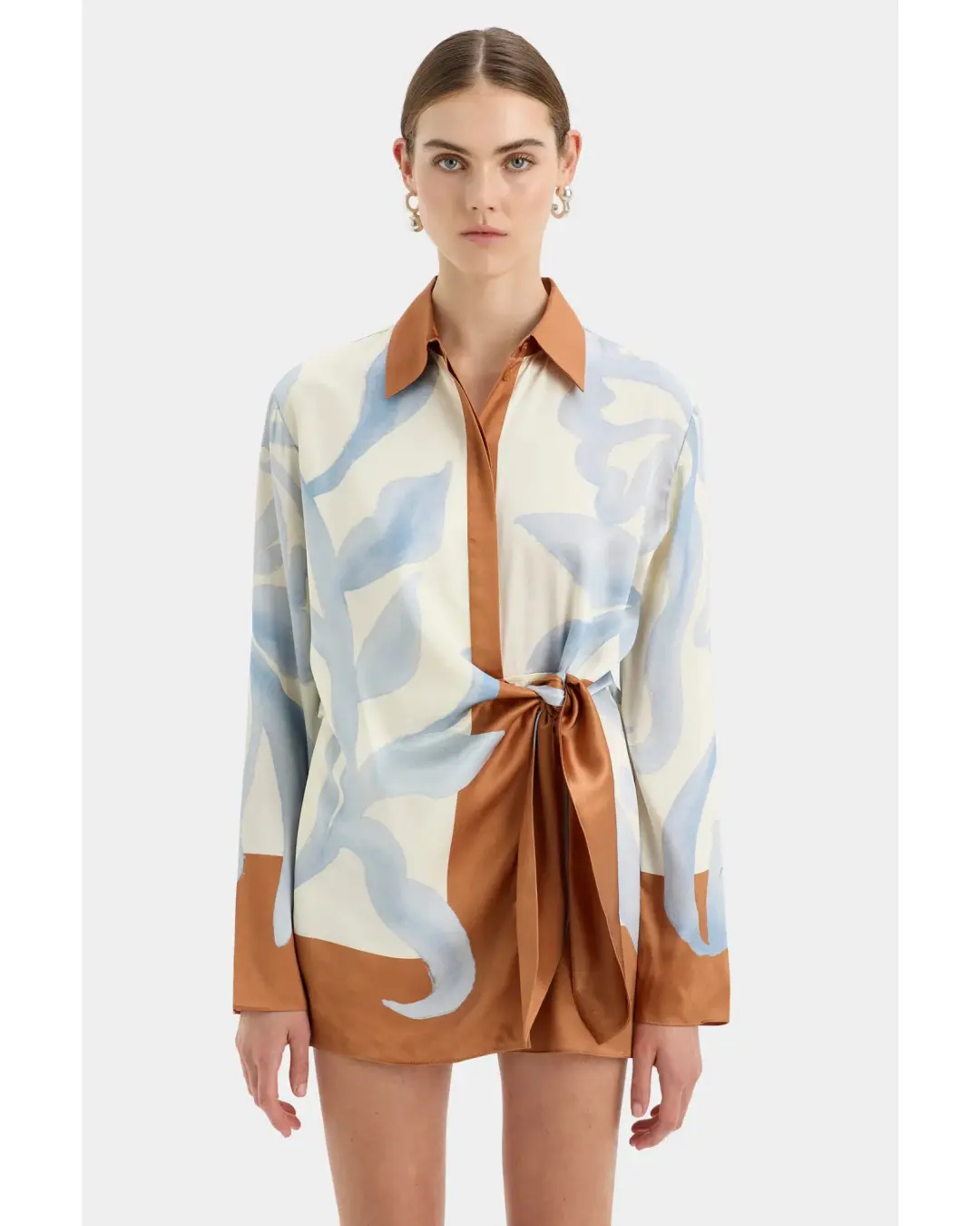 Sir the Label Sorrento Shirt Dress Sciarpa Print Size AU 8 for rent on The Volte - main image