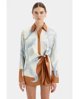 Sir the Label Sorrento Shirt Dress Sciarpa Print Size AU 8 for rent on The Volte - image 2