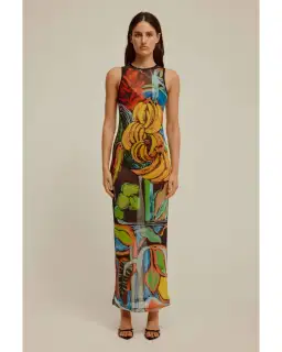 Venroy Mesh Tank Dress in Multi Size AU 10 for rent on The Volte - image 1