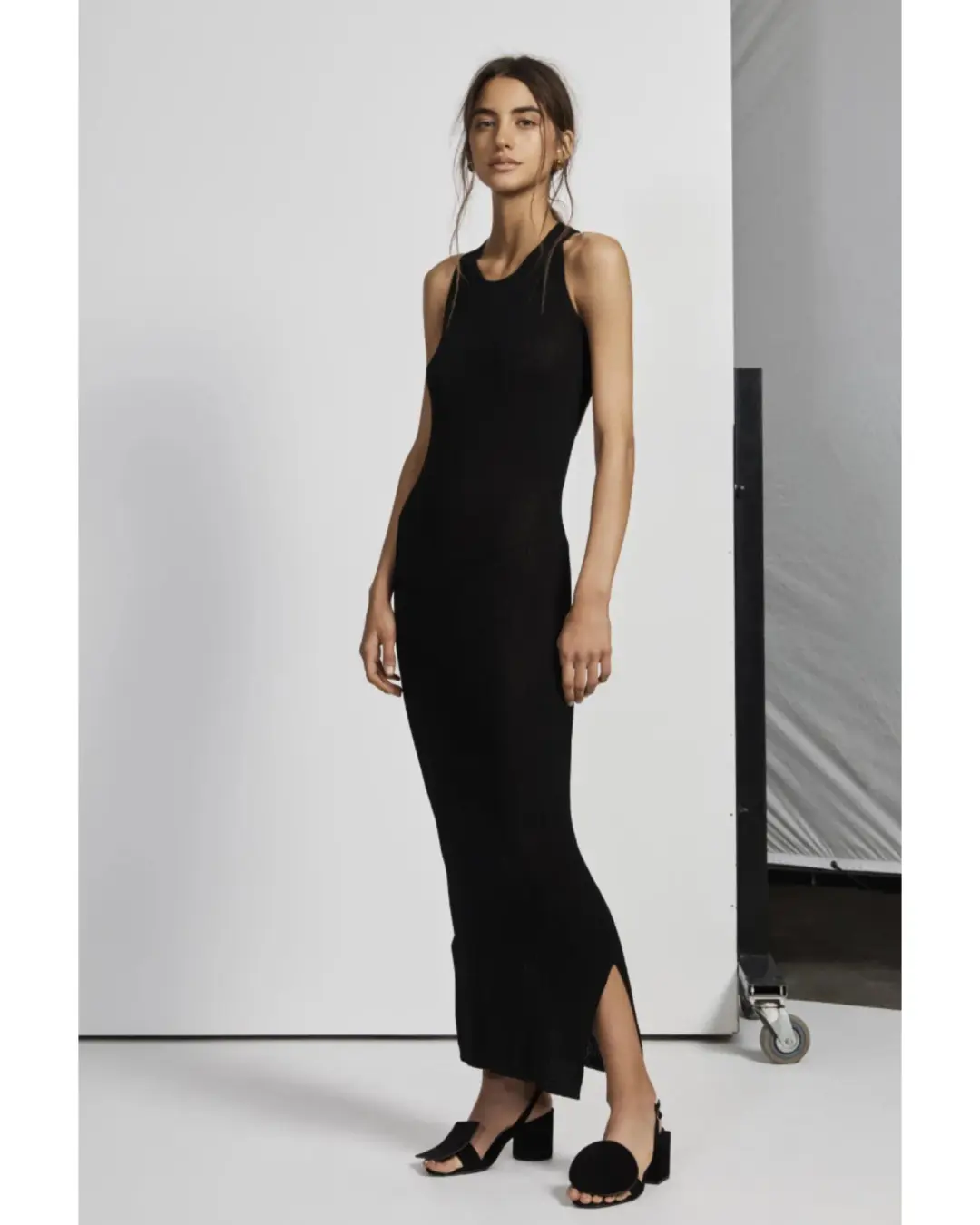 Sir The Label Marcelle Open Back Midi Dress Black Size 0 / AU 6 for rent on The Volte - main image