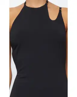 Bec & Bridge Zadie Asymmetric High Neck Maxi Dress In Black Size AU 8 for rent on The Volte - image 3