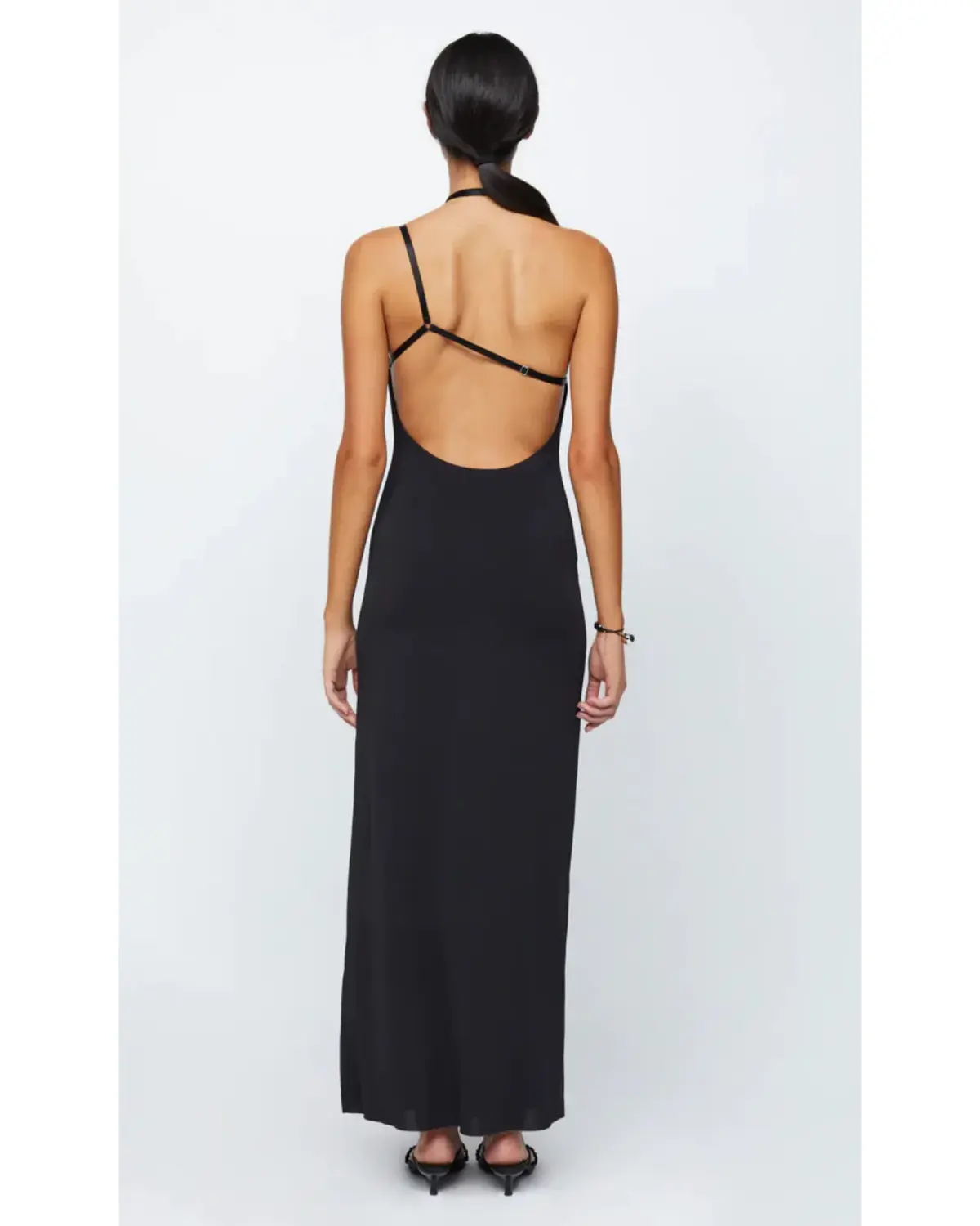 Bec & Bridge Zadie Asymmetric High Neck Maxi Dress In Black Size AU 8 - Image 2