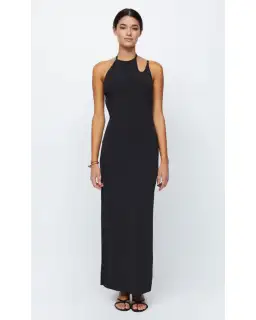 Bec & Bridge Zadie Asymmetric High Neck Maxi Dress In Black Size AU 8 for rent on The Volte - image 1