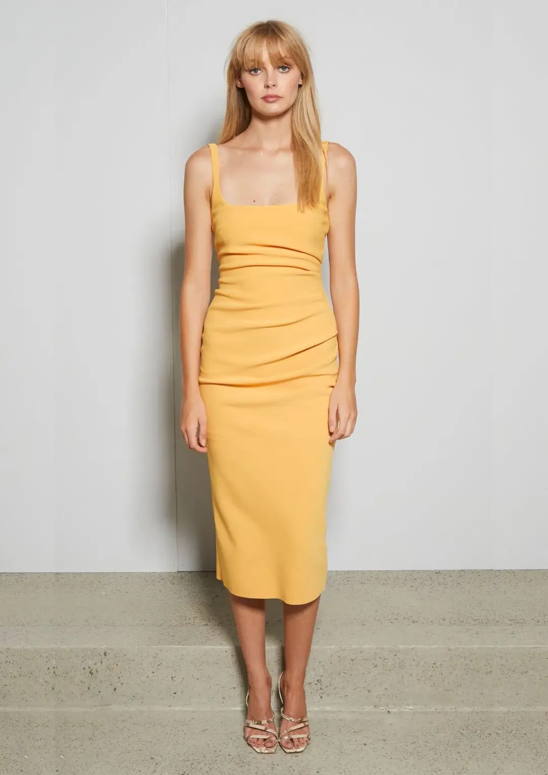 Bec & Bridge Karina Midi Dress Tangerine Size 10 for rent on The Volte - main image