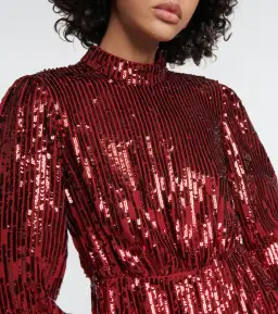 Rixo Samantha Sequin Mini Dress Red/Pink Size L / AU 12 for rent on The Volte - image 2