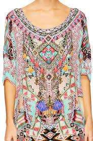 Camilla Mochilla Chiller Short Round Neck Kaftan