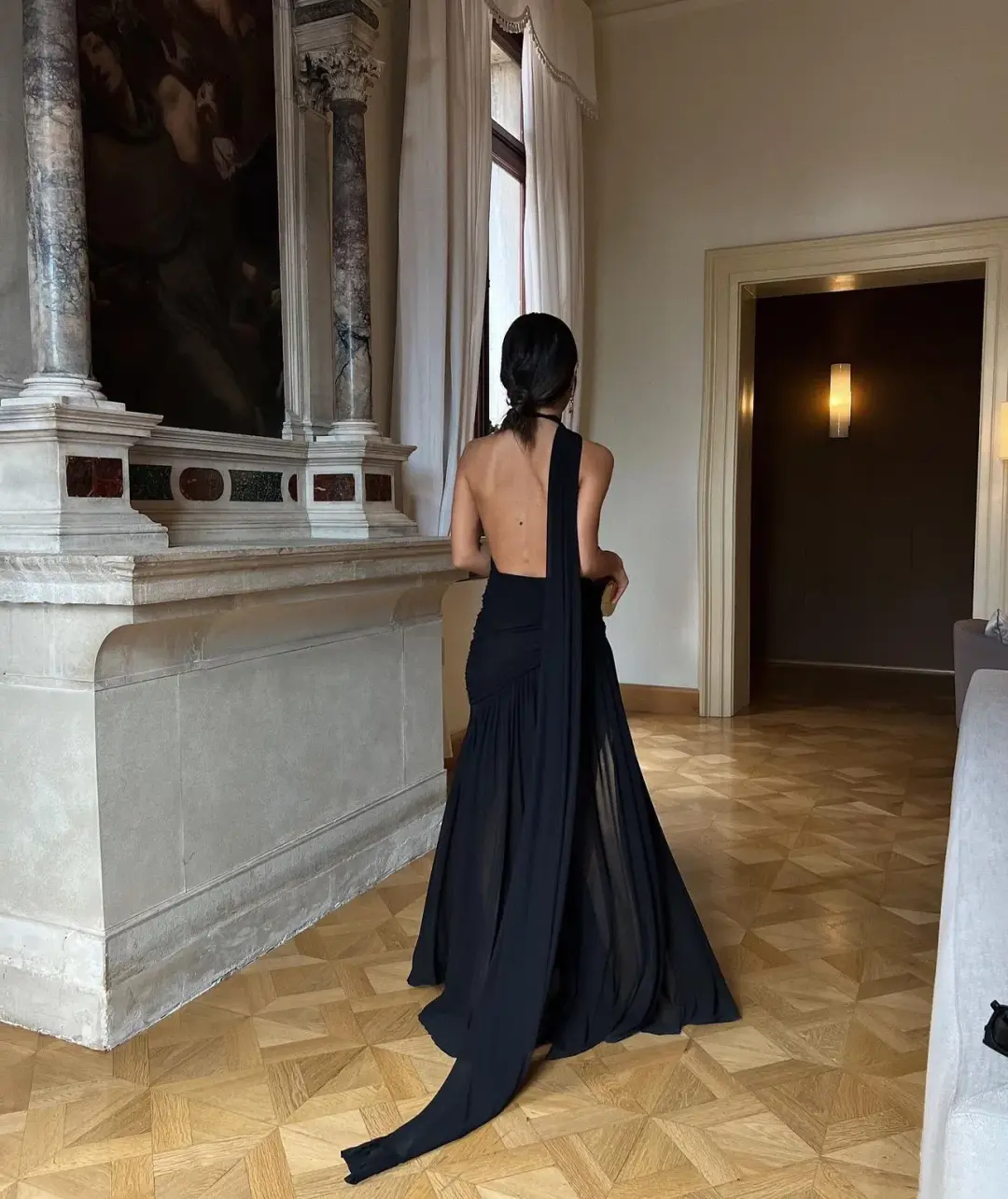 Effie Kats Venezia Gown Black Size XS / AU 6 for rent on The Volte - main image