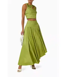 Aje Jolie Skirt and Top Set Verdant Green Size 6 for rent on The Volte - image 1