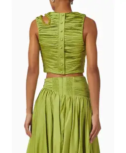 Aje Jolie Skirt and Top Set Verdant Green Size 6 for rent on The Volte - image 2