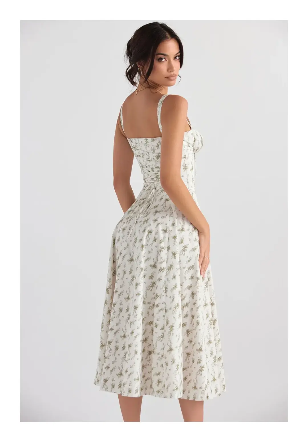 House of CB Carmen Garden Print Bustier Sundress Floral Size 12 for rent on The Volte - main image