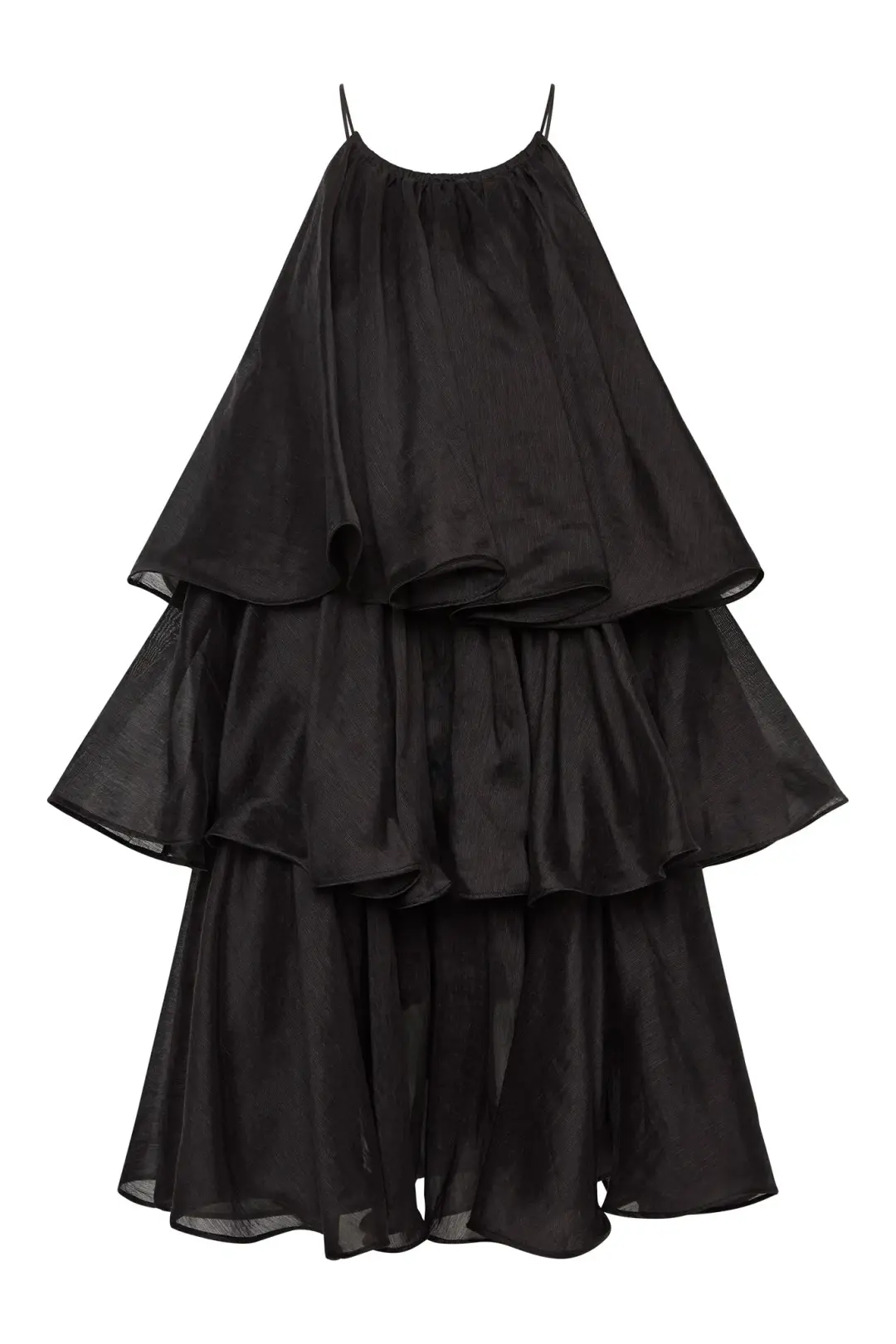 Aje Claudia Tiered Mini Dress Black Size 8 for rent on The Volte - main image