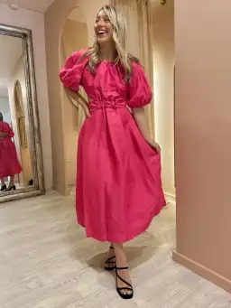Aje Mimosa Cutout Midi Dress Hot Pink Size 6 for rent on The Volte - image 2