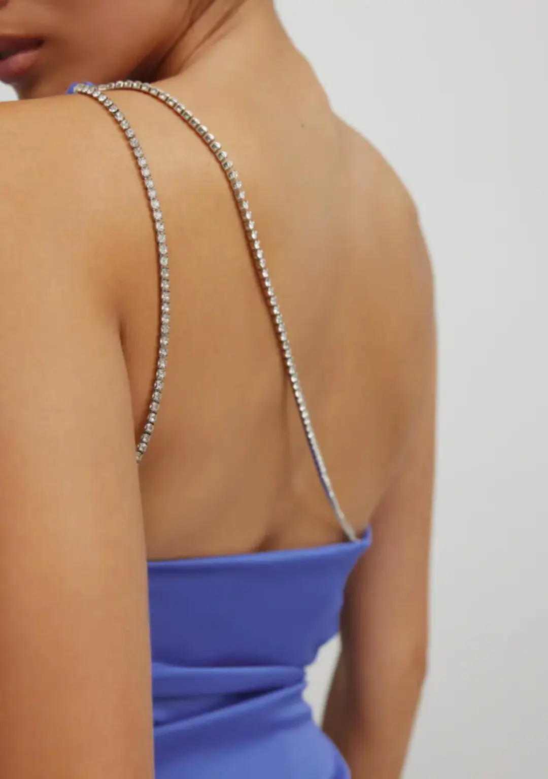 Lexi Samira Dress Pacific Blue Diamante Strap Size 6 for rent on The Volte - main image