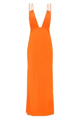 Paris Georgia Elemental Bernie Slip Dress Vivid Orange Size XS / AU 6 for rent on The Volte - image 3