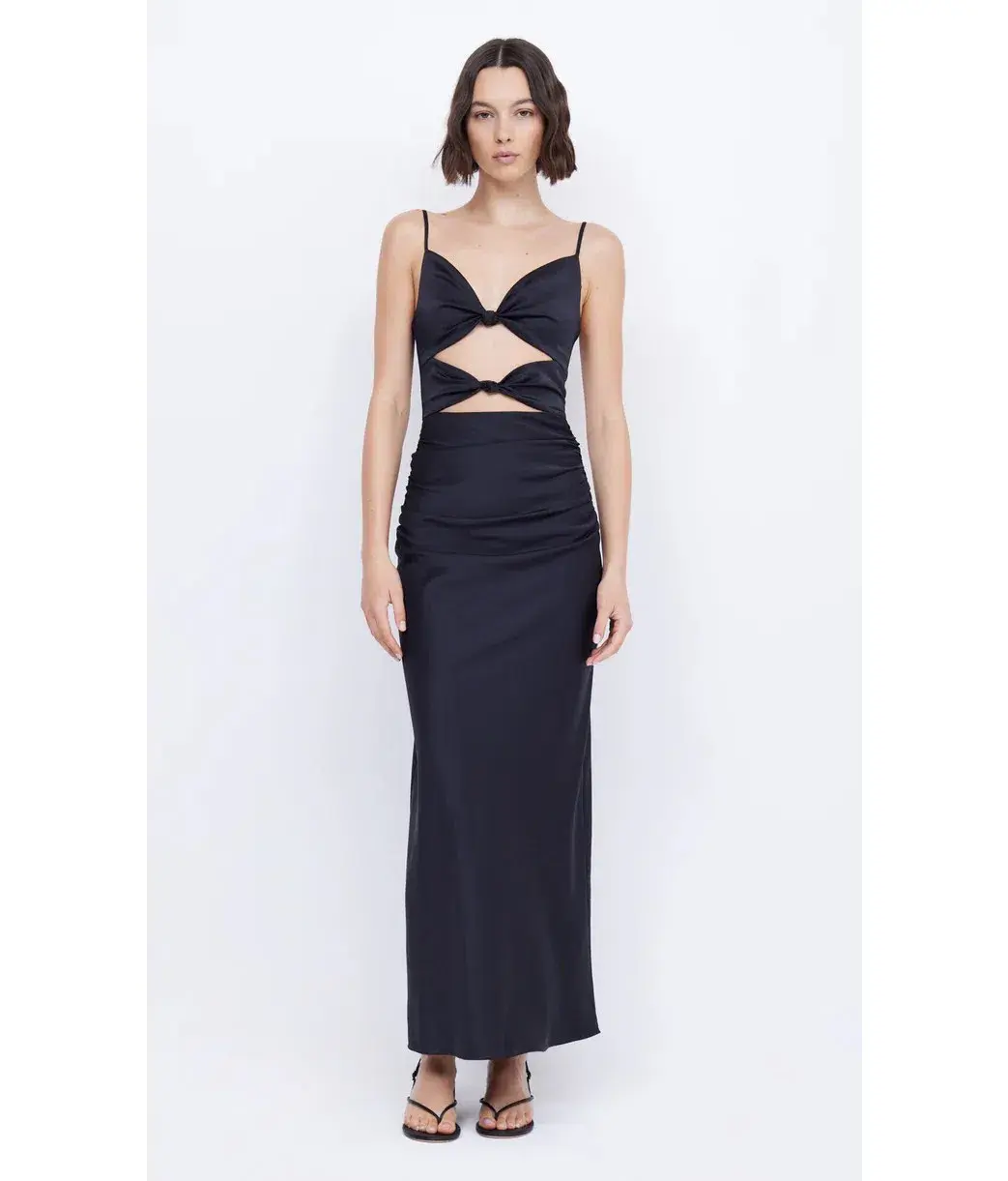 Bec & Bridge Mari Lou Knot Dress Black Size 12 for rent on The Volte - main image