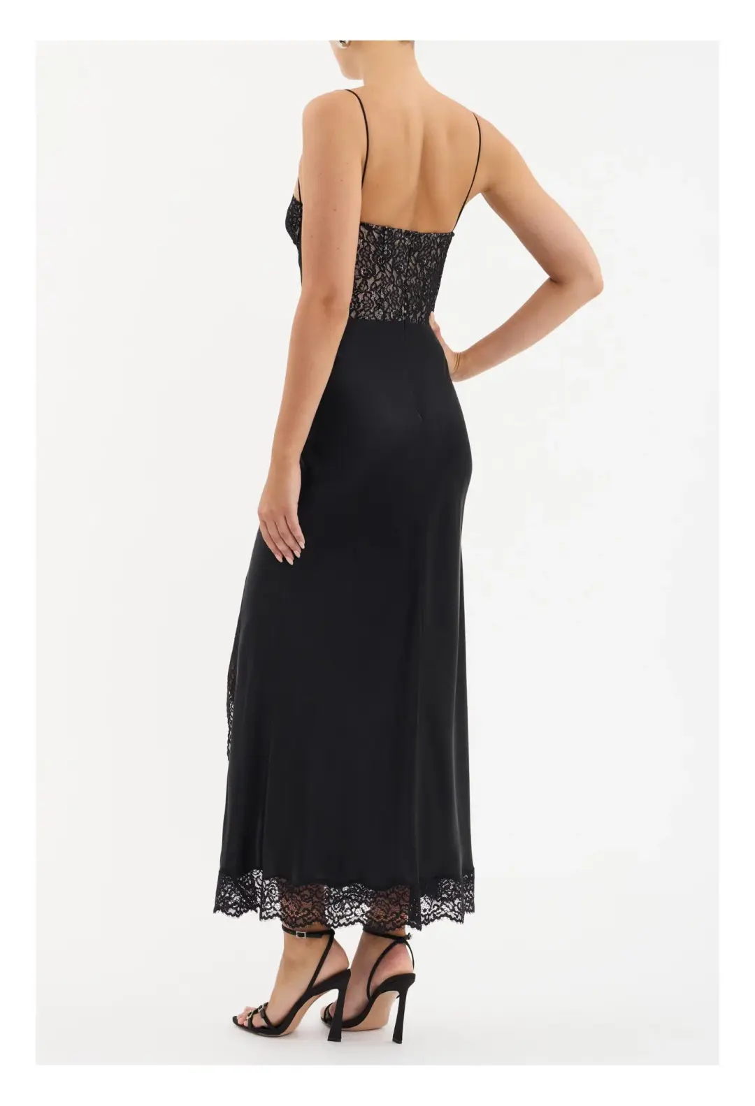 Rebecca Vallance Larisa Midi Dress Black Size 10 for rent on The Volte - main image