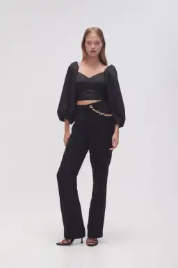 Aje Hester Corsetted Top Black Size 10 for rent on The Volte - image 1