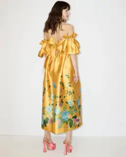 Alemais Dana Midi Dress Yellow Floral Size 16 for rent on The Volte - image 3