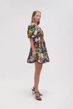 Aje Gabrielle Plunge Mini Dress in Midnight Floral Print Size 8 for rent on The Volte - image 5