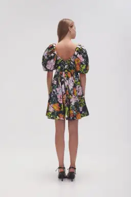 Aje Gabrielle Plunge Mini Dress in Midnight Floral Print Size 8 for rent on The Volte - image 4