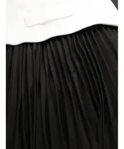Self-Portrait Pleated Skirt Midi Dress Cream and Black Size 16 for rent on The Volte - image 5